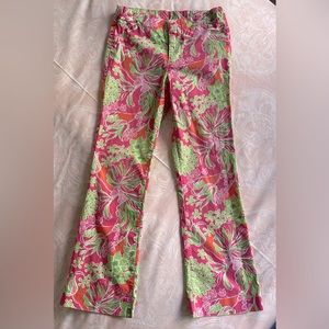 Lilly Pulitzer Pink Pastel Cotton Pants Size 7. In Very Good Condition.